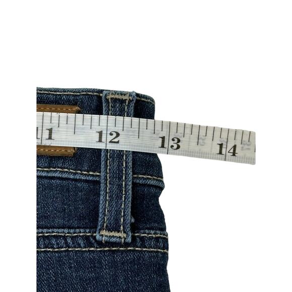 Paige Hoxton Crop Rollup Skinny Jean Mid Rise Blue Dark Wash Stretch Casual 25 - Picture 11 of 11